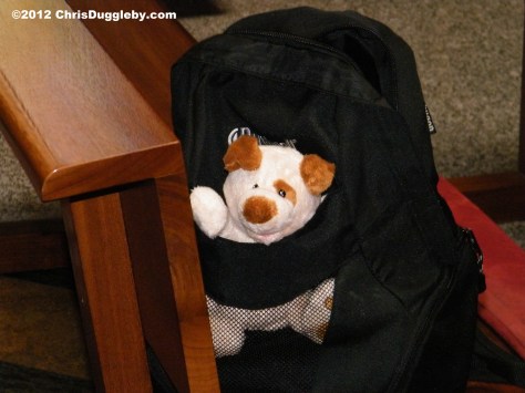 Despite considerable security arrangements one gate crasher made it into the church