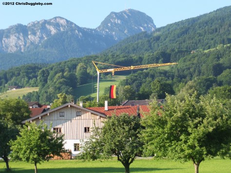 A titsy bit of enthusiasm towards the the national soccer team in Bad Feilnbach (pretty low key stuff)