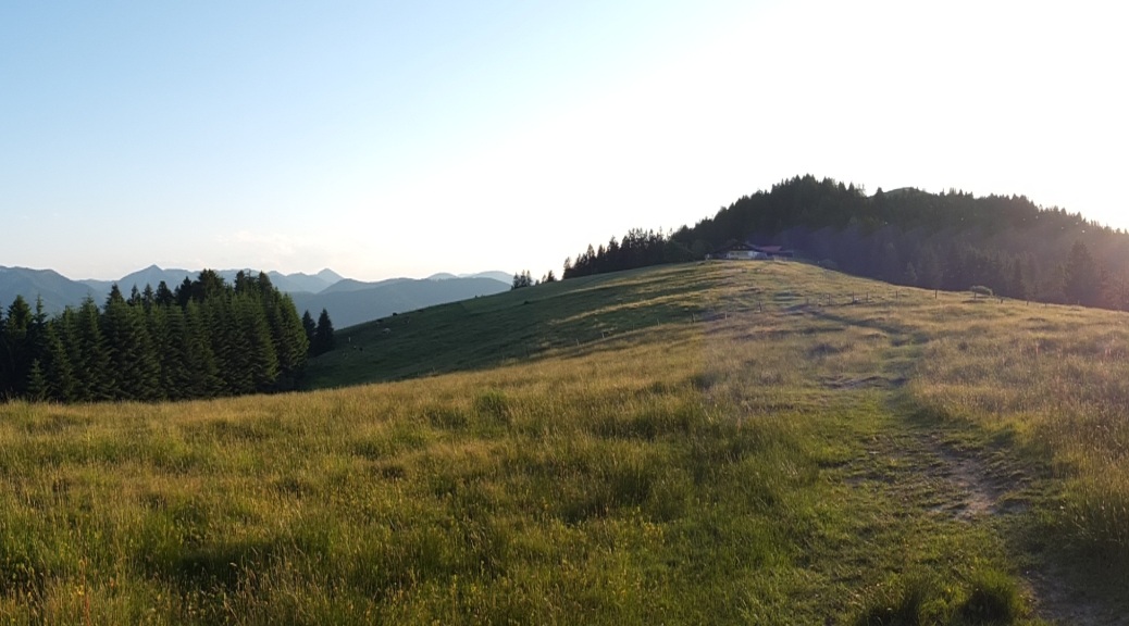 Panorama photo of Wendelstein, Breitenstein, Voralpenland and Schwarzenberg Gipfel (or summit)