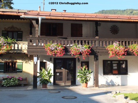 Colourful flowers inviting guests to the local Cinema at Bayrischzell Colourful flowers inviting guests to the local Cinema at Bayrischzell