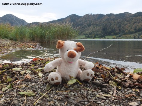 Schliersee Beach and that famous skinny dipping celebrity RISKKO before he jumps into the water