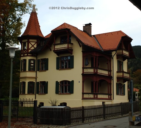 Interesting buildings around the edge of Lake Schliersee - plenty of places to stay in