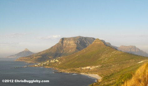 Lions Head, 12 Apostles, Little Lions Head and Table Mountain - taken from the path on Karbunkel Mountain above Sandy Bay Beach