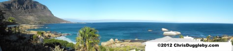 Panoramic view from the balcony including the Karbonkelberg Mountain and Sunset Rocks