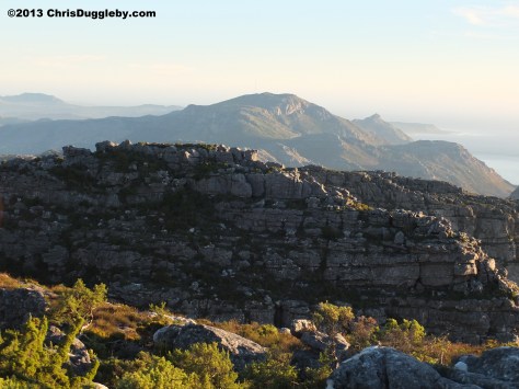 Inspiring mountain views across Table Mountain without an over excited canine getting into the shot