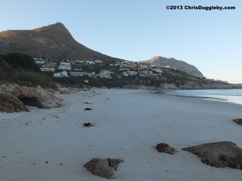 Sunrise view of Llandudno beach, Cape Town, before most of the locals wake up. This is the best time of day for a peaceful stroll on the beach