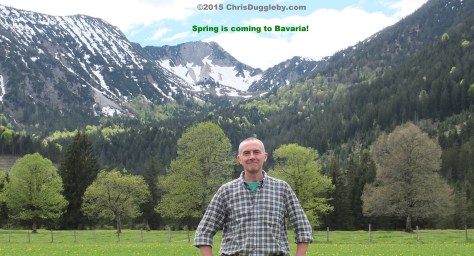 Chris Duggleby taking in the Spring air in the Bavarian Alps