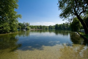 The Kleinhesseloher Lake in Munichs English Garden
