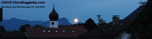 17 Blue and White - Bavarian State colours - on July 31st even the moon was 'blue' in Bad Feilnbach