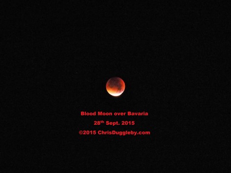 Crescent of light on the edge of the moon just before it becomes totally eclipsed