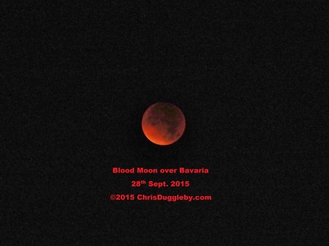 Gradually no direct sunlight reaches the moon, it becomes darker and is only illuminated by diffused red light 'bending' around the earth.