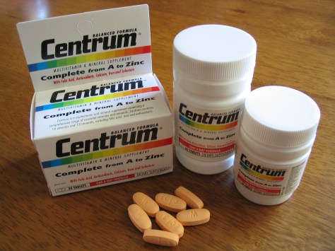 Commercially available multivitamin tablets