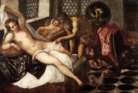 Venus and Mars discussing contraception while Vulcan sleeps Painting by Jacopo Tintoretto 1518 - 1594