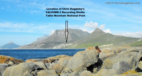 Location of Chris Duggleby's Valiumm 3 Recording Studio in Table Mountain National Park