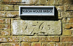 Pigeon House Bridge 1763 Sign