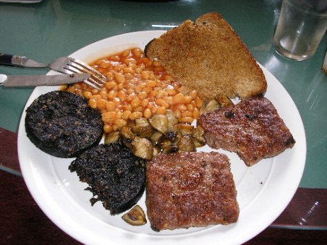 Black Pudding Breakfast - a Scottish approach to dealing with sexual dysfunction - sometimes known as the "morning after pill". Apparently it works on both sexes. 