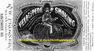Clearly It Was Common For Gentlemen on Velocipedes To Smoke Pipes in 1869