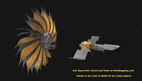 The search continues this is the proposed starshade concept flying in sync with a space telescope
