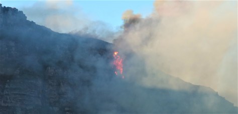 2. Bush fire 'close-up' on Karbonkelberg near Hout Bay and Llandudno