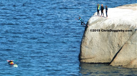 When the local girls go onto Sunset Rocks for a quick jump they need to be careful not to land on Big Willy